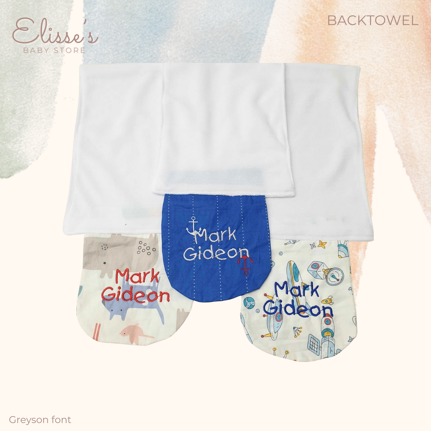 Personalized Baby Backtowels