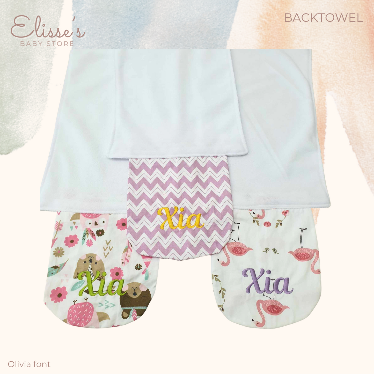 Personalized Baby Backtowels