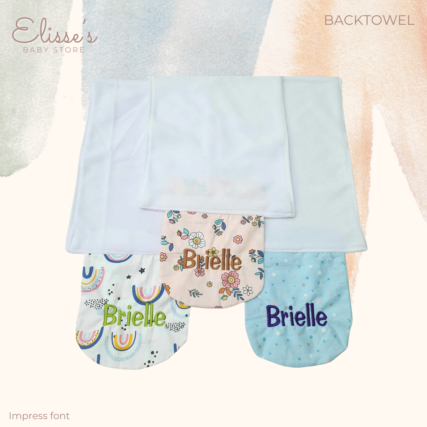 Personalized Baby Backtowels