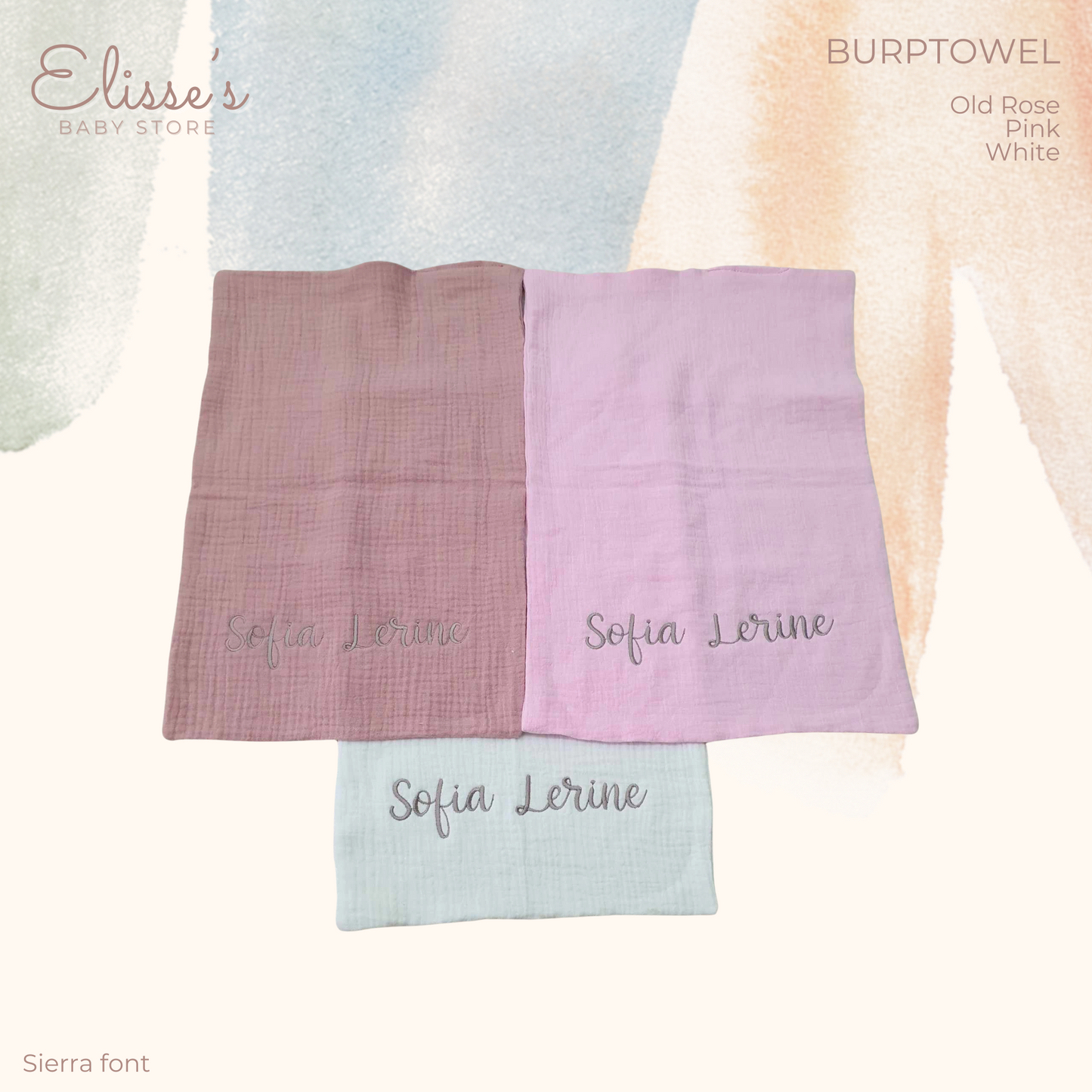 Personalized Burptowel or Multi-purpose towel