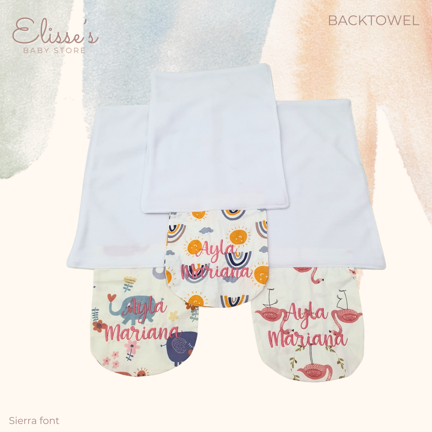 Personalized Baby Backtowels