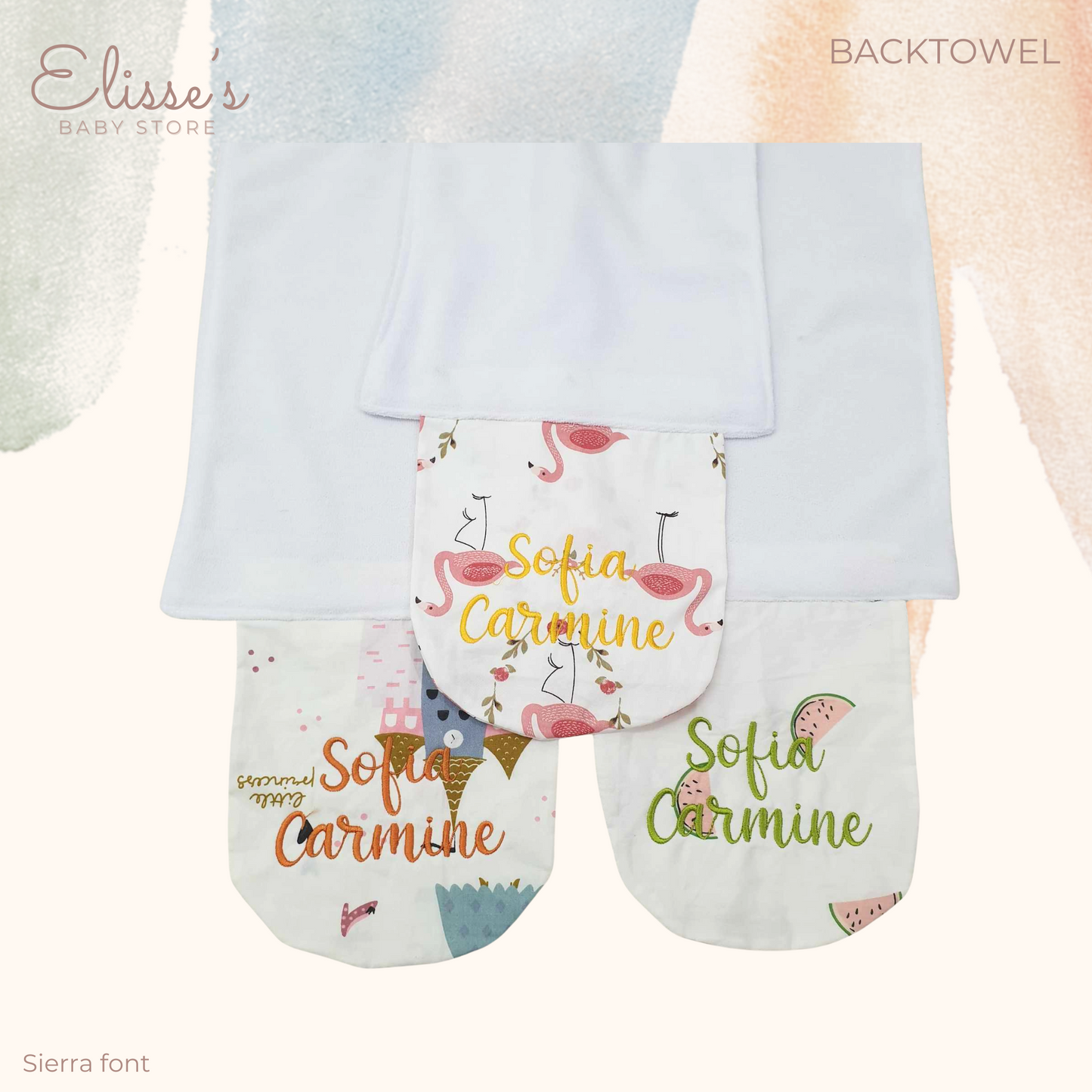 Personalized Baby Backtowels