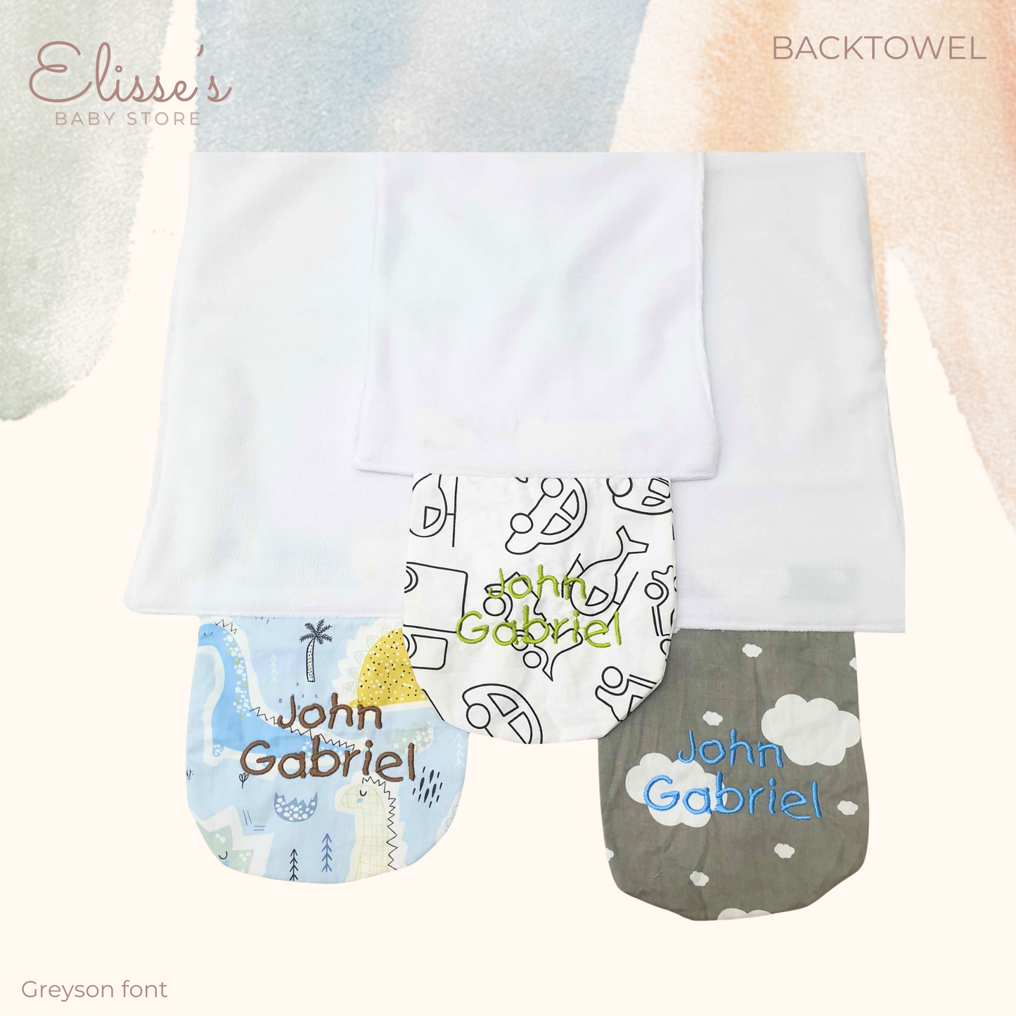 Personalized Baby Backtowels