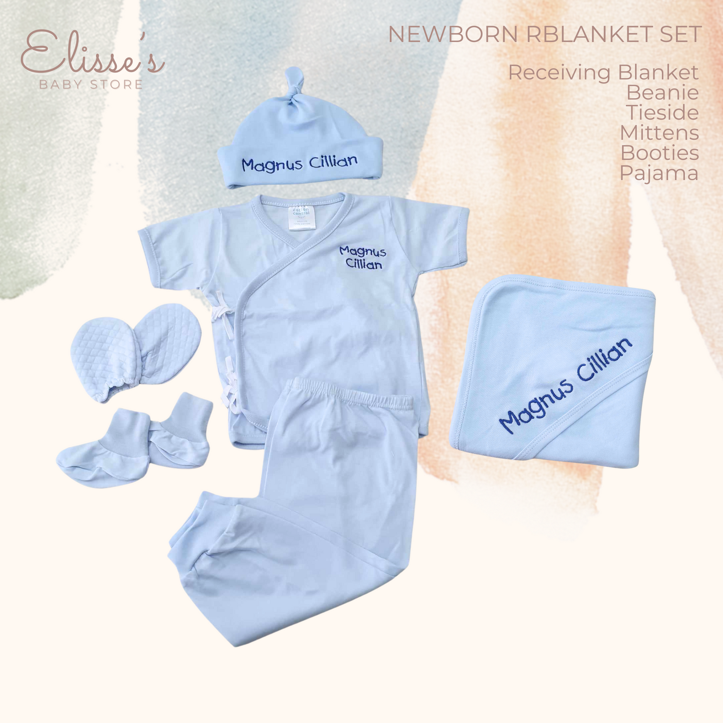 Personalized Baby Newborn RBlanket set