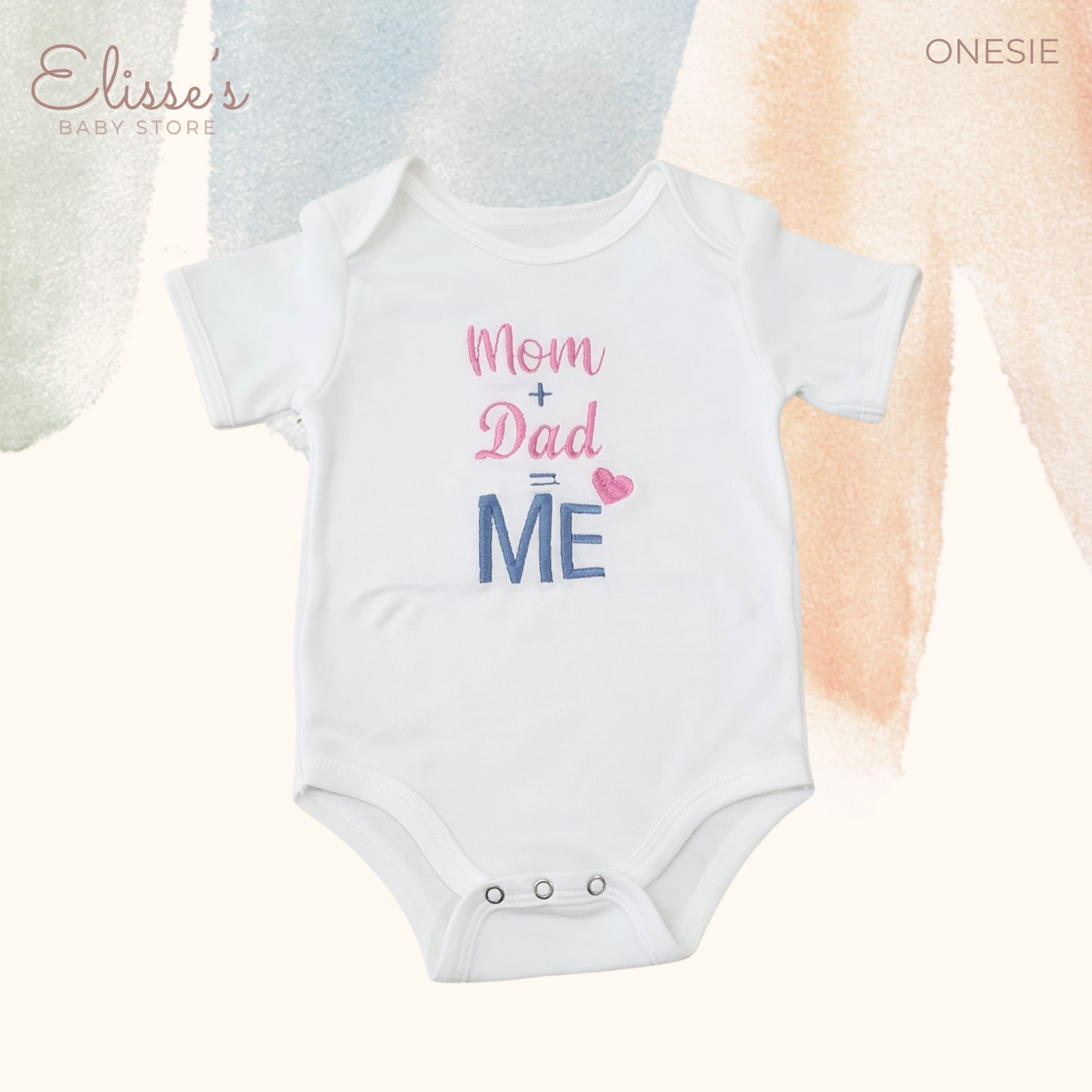 Mom + Dad = ME Baby Onesie