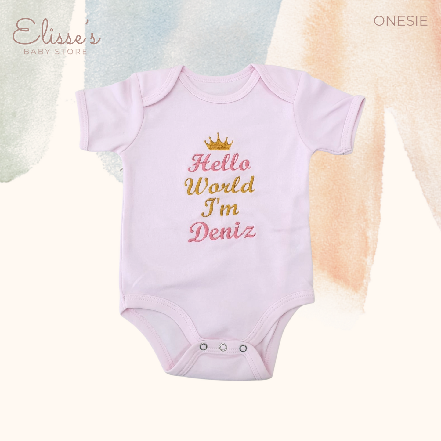 "Hello World I'm _________" Baby Onesie