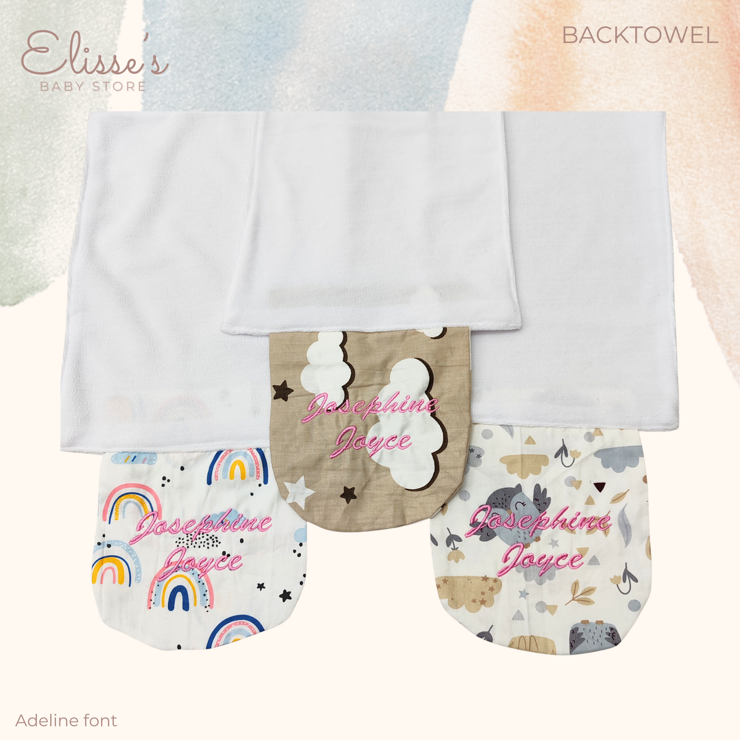 Personalized Baby Backtowels