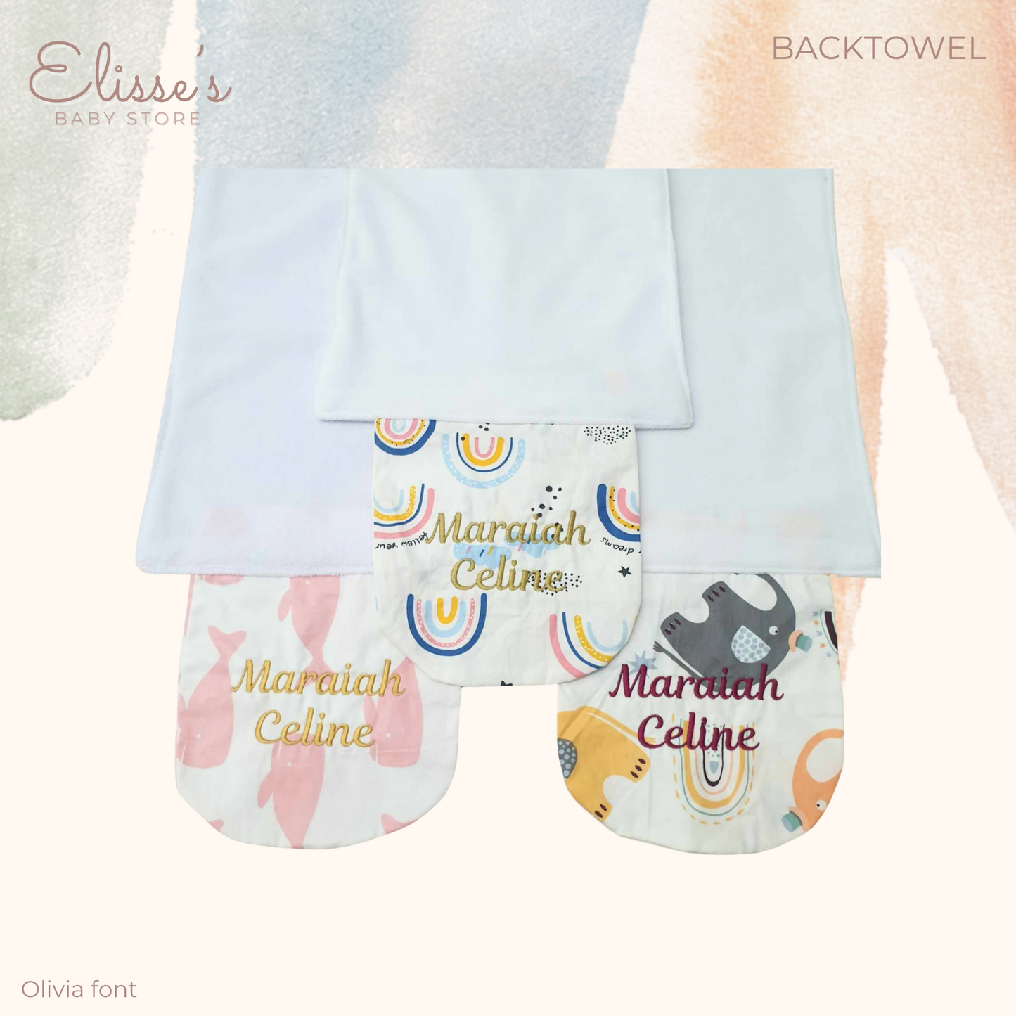 Personalized Baby Backtowels