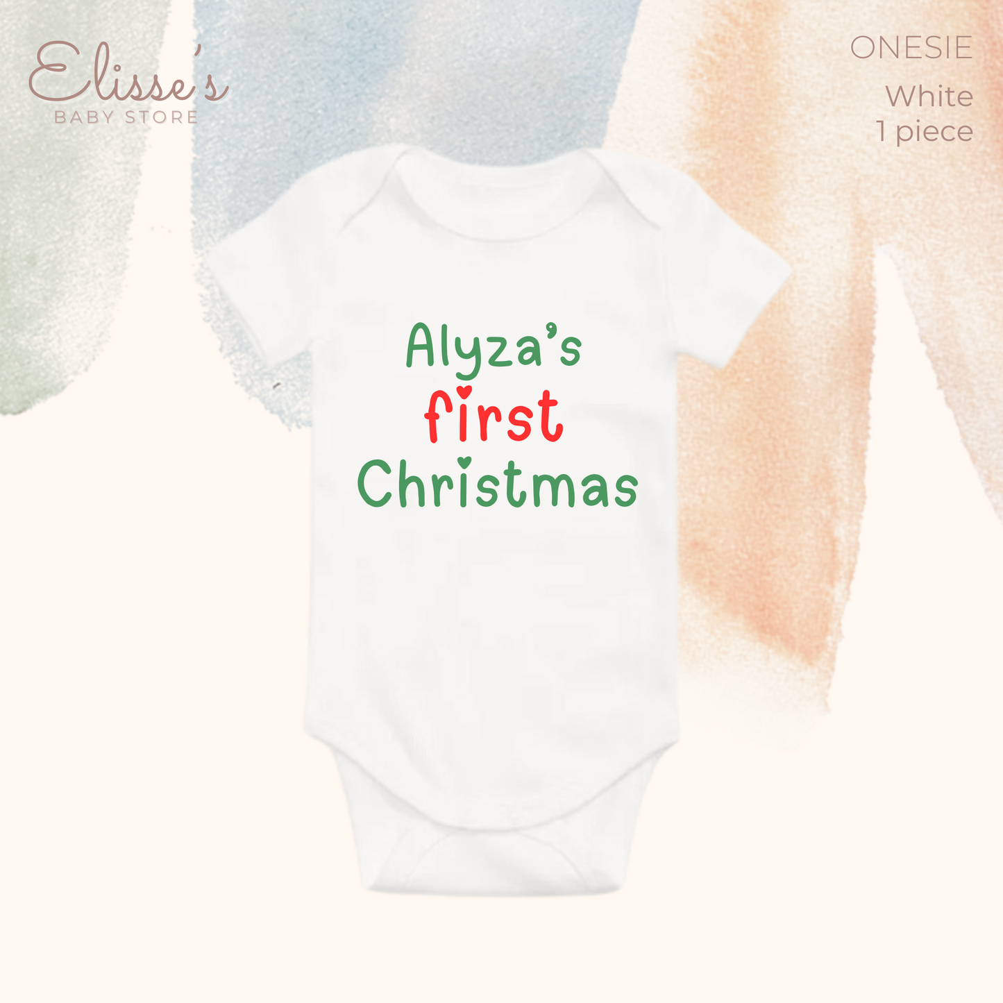 Elisse's Personalized Christmas Onesie