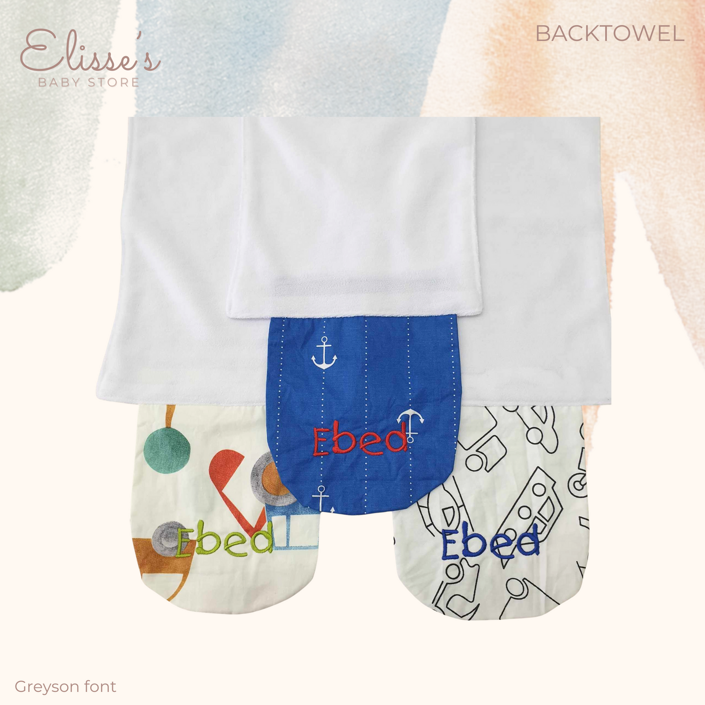 Personalized Baby Backtowels