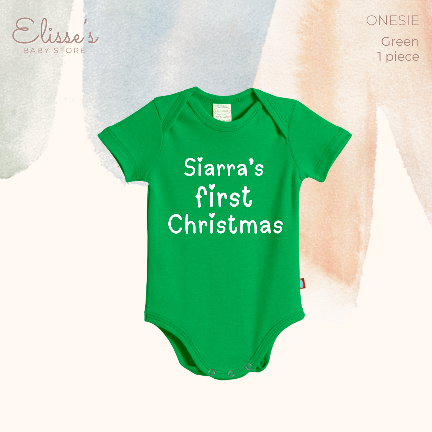 Elisse's Personalized Christmas Onesie