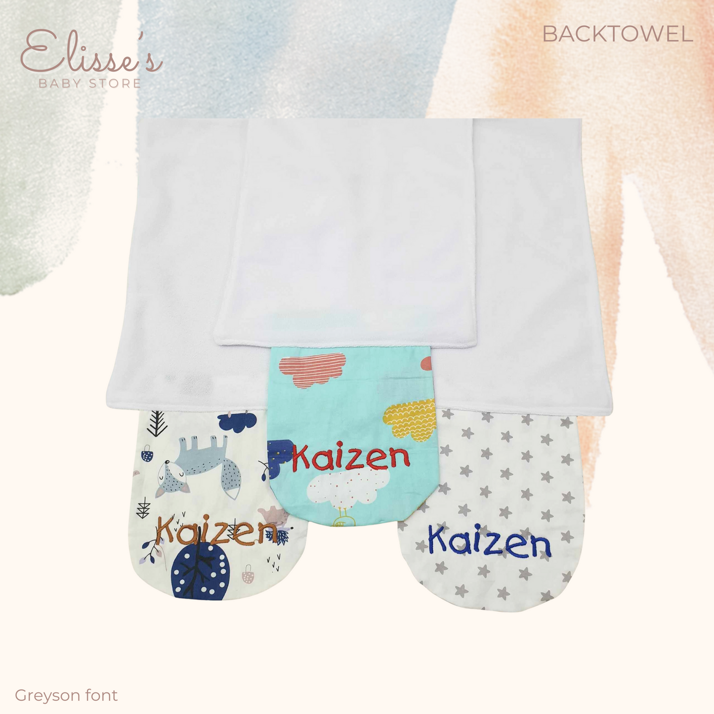 Personalized Baby Backtowels