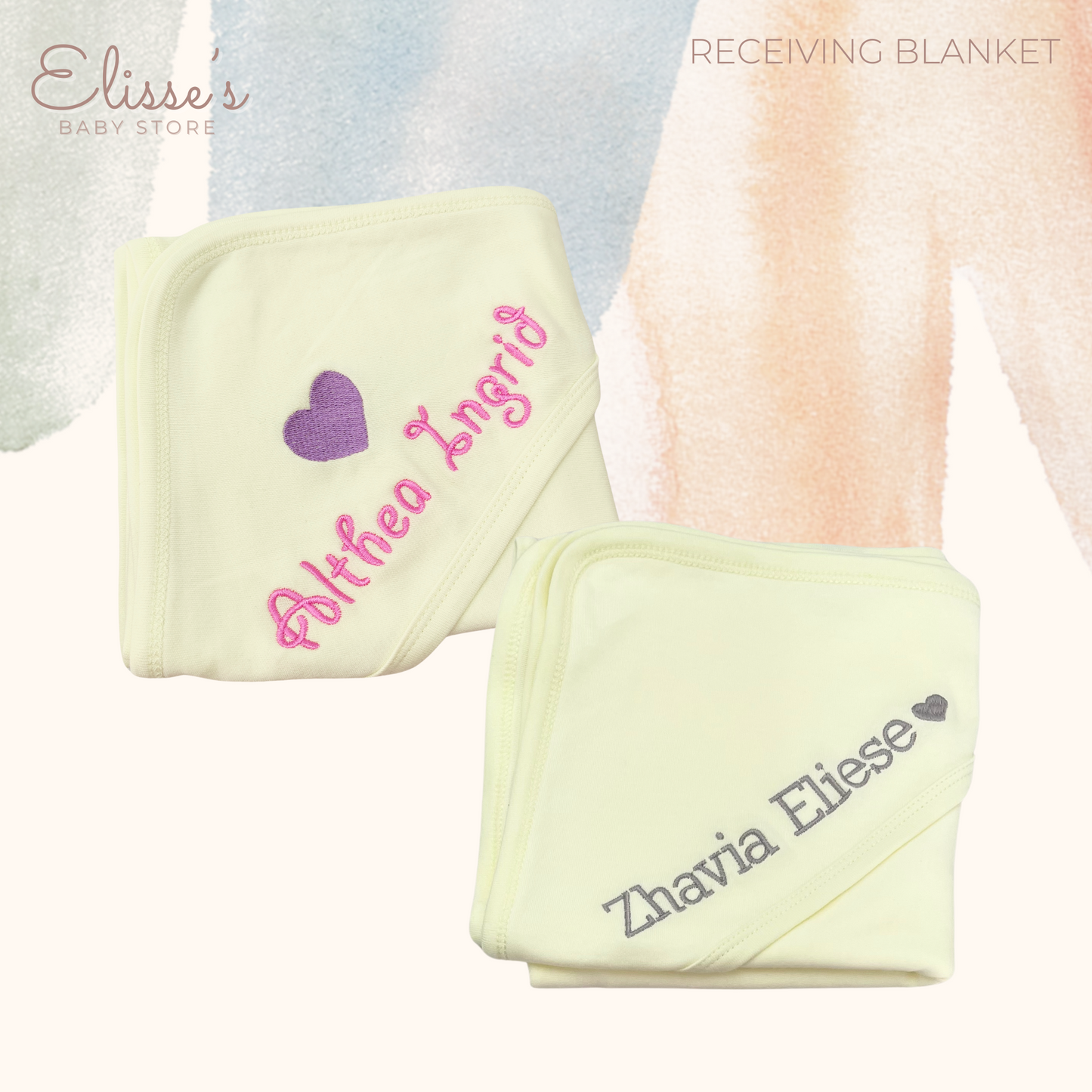 Personalized Baby Receiving Blanket