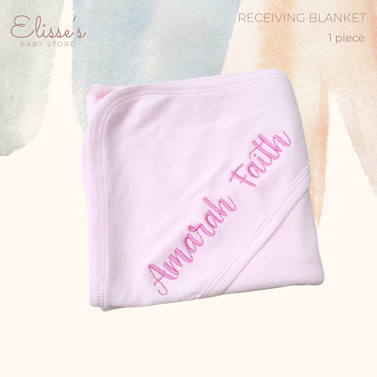 Personalized Baby Receiving Blanket