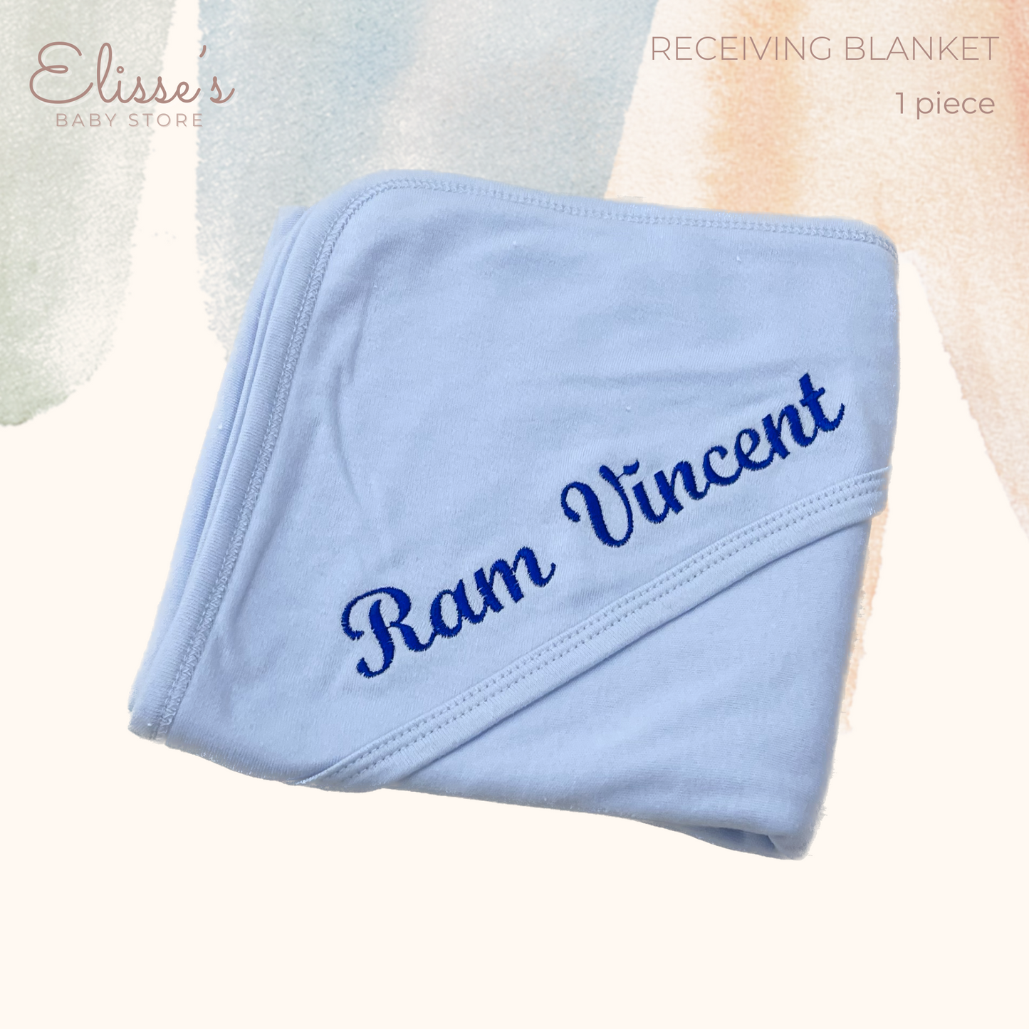 Personalized Baby Receiving Blanket