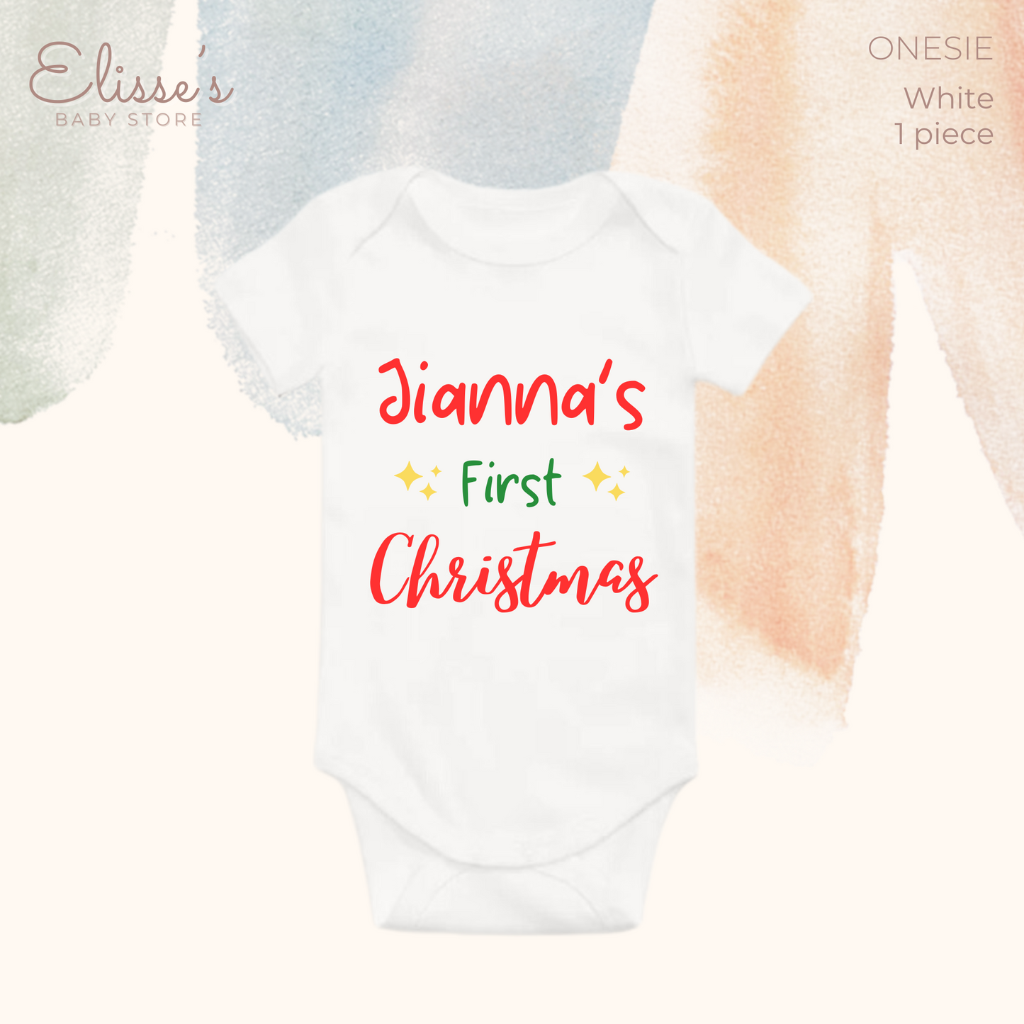 Elisse's Personalized Christmas Onesie