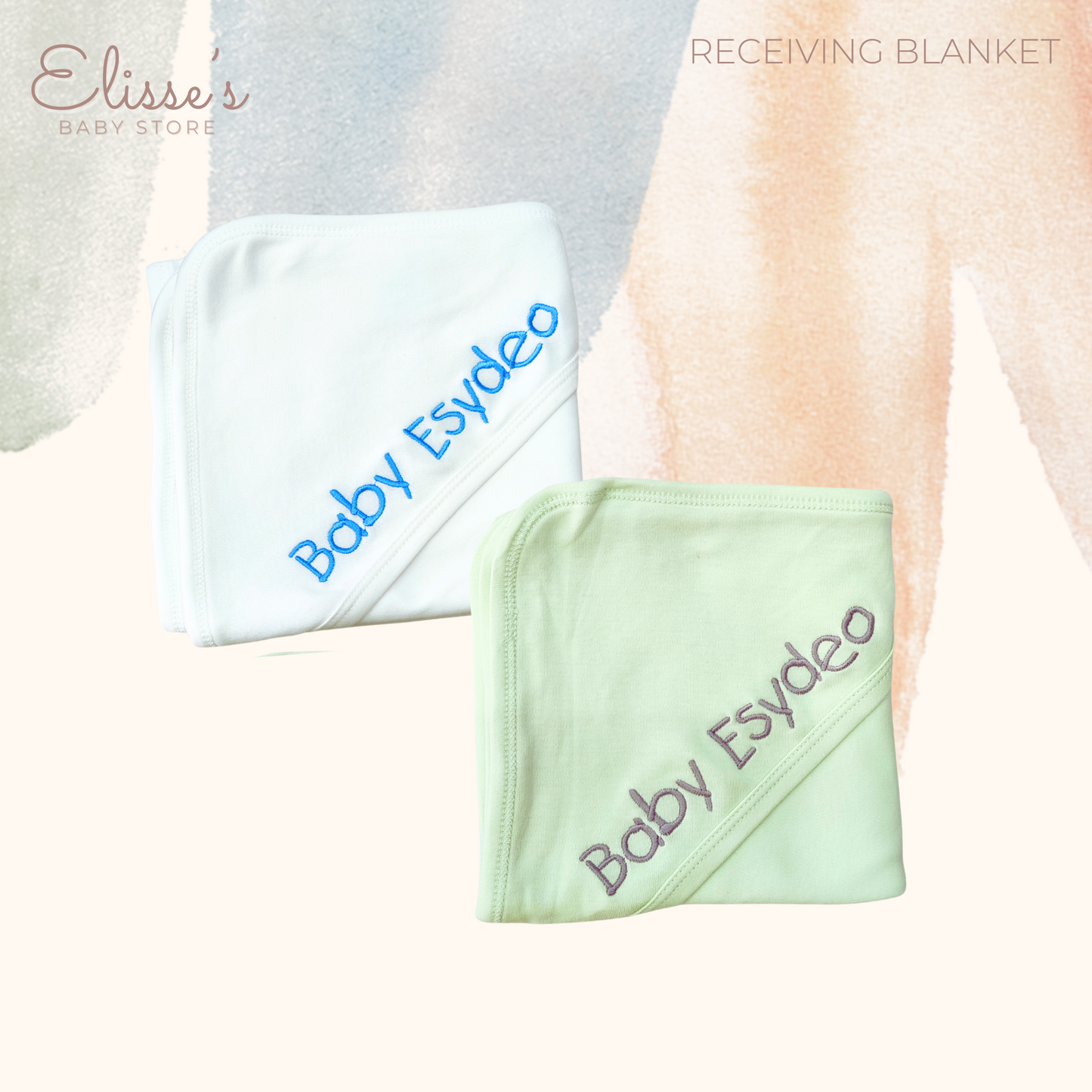 Personalized Baby Receiving Blanket