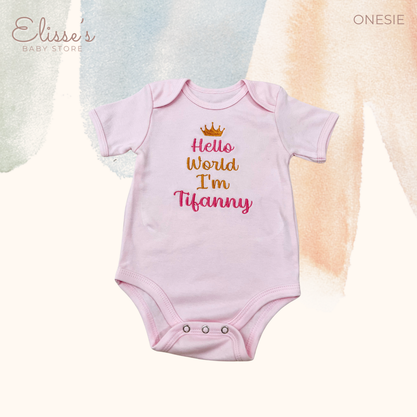 "Hello World I'm _________" Baby Onesie