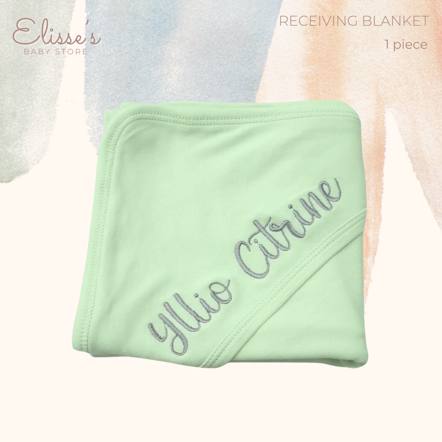 Personalized Baby Receiving Blanket