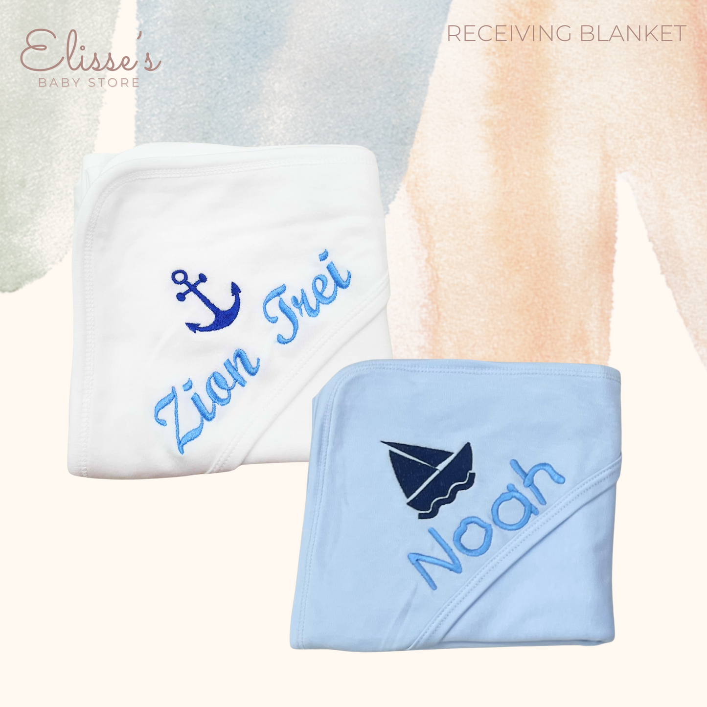 Personalized Baby Receiving Blanket