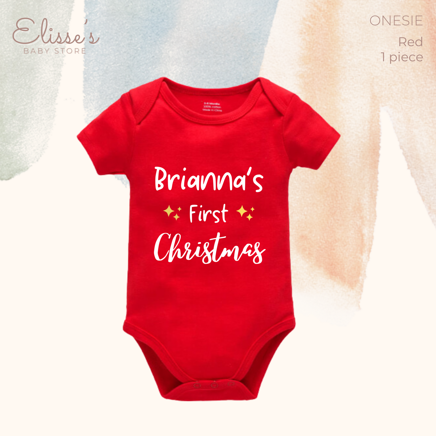 Elisse's Personalized Christmas Onesie