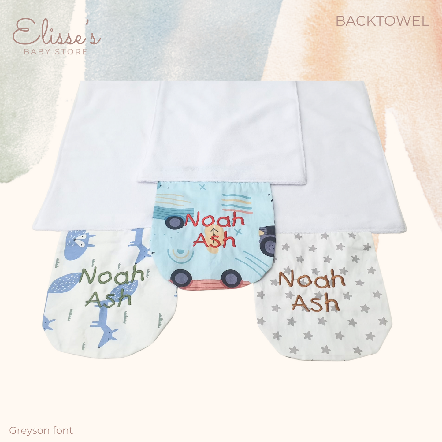 Personalized Baby Backtowels