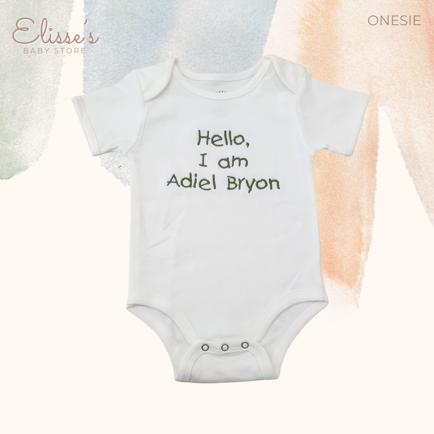 "Hello, I am ________" Baby Onesie