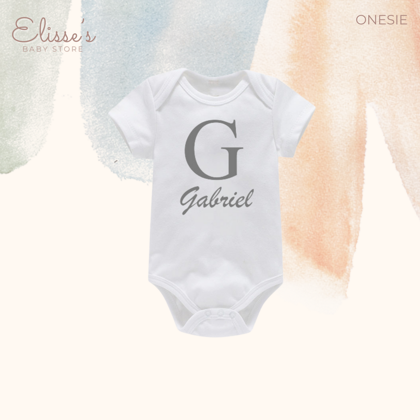 Initial and Name Baby Onesie