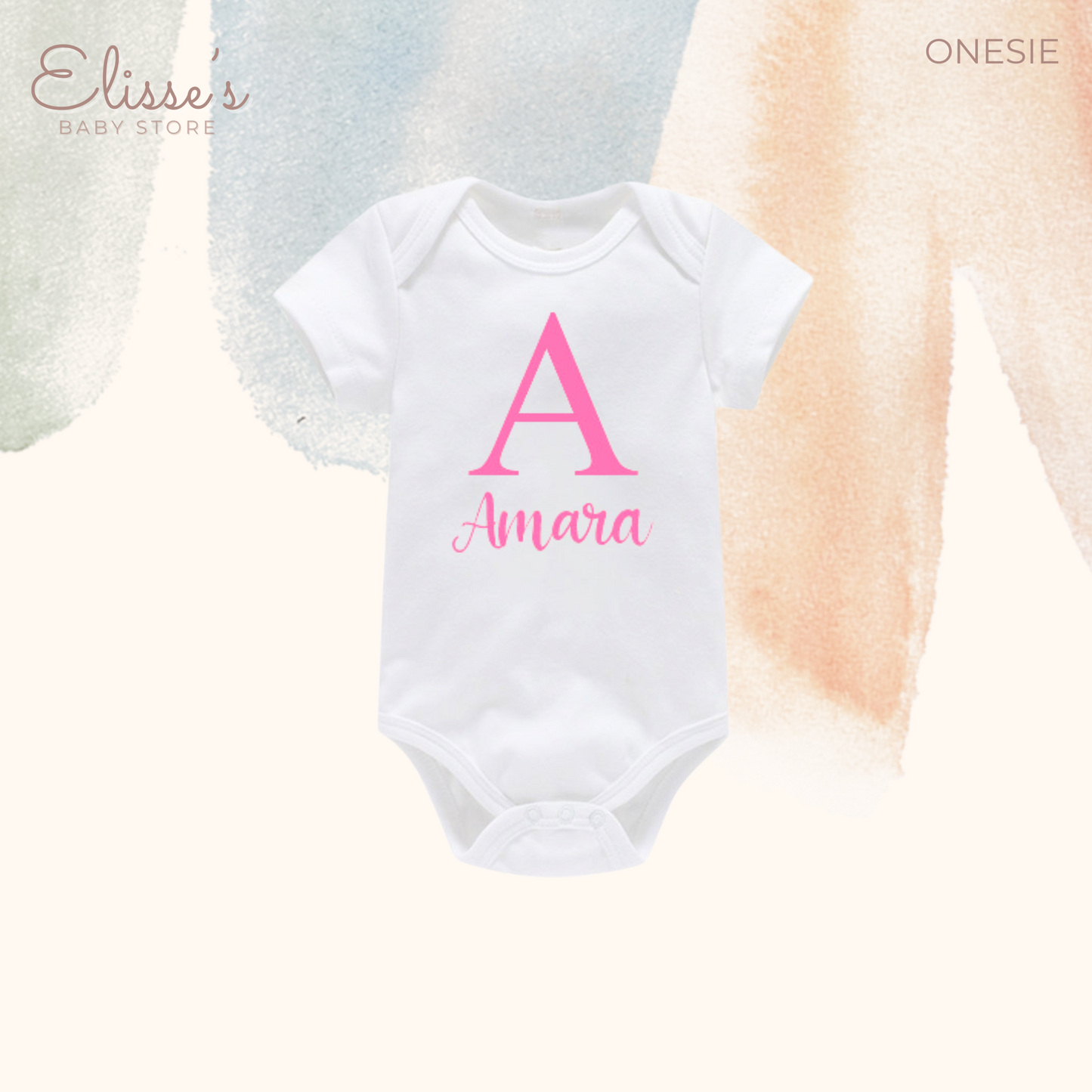 Initial and Name Baby Onesie