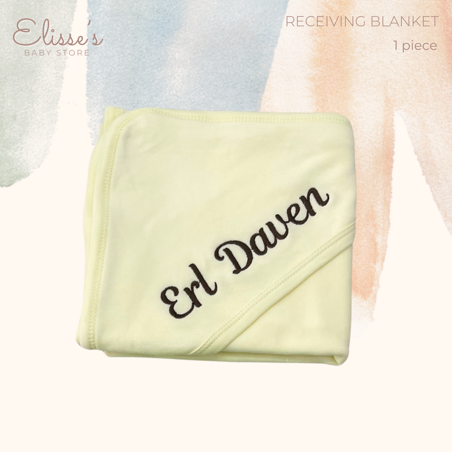 Personalized Baby Receiving Blanket